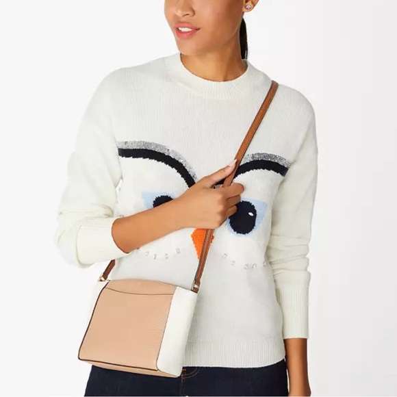 Kate Spade Colorblock Monica Crossbody Light Fawn Multi - Picture 13 of 16